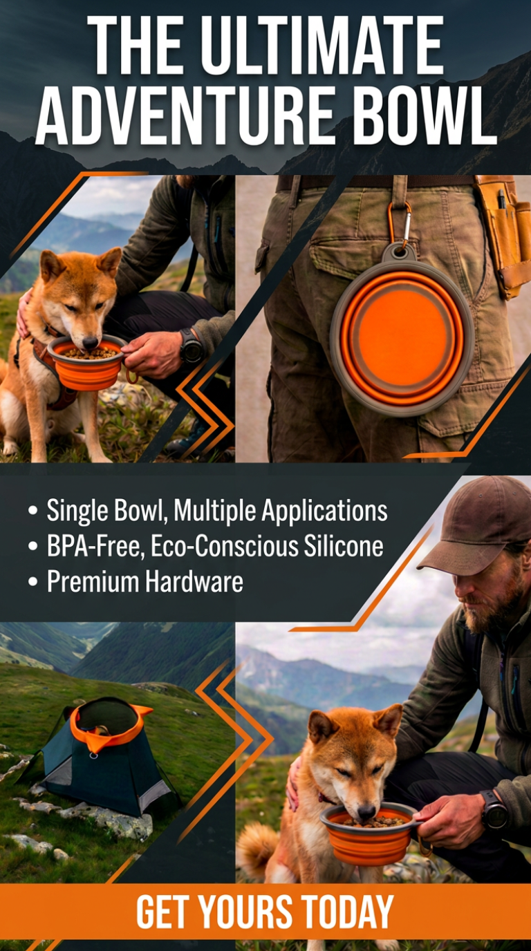 Portable Collapsible Pet Travel Bowl