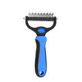 Pet Deshedding Brush for Dogs & Cats, Double-Sided Dematting Comb, Undercoat Rake & Tangle Remover, Stainless Steel Grooming Tool for Puppies, Kittens & All Coat Types