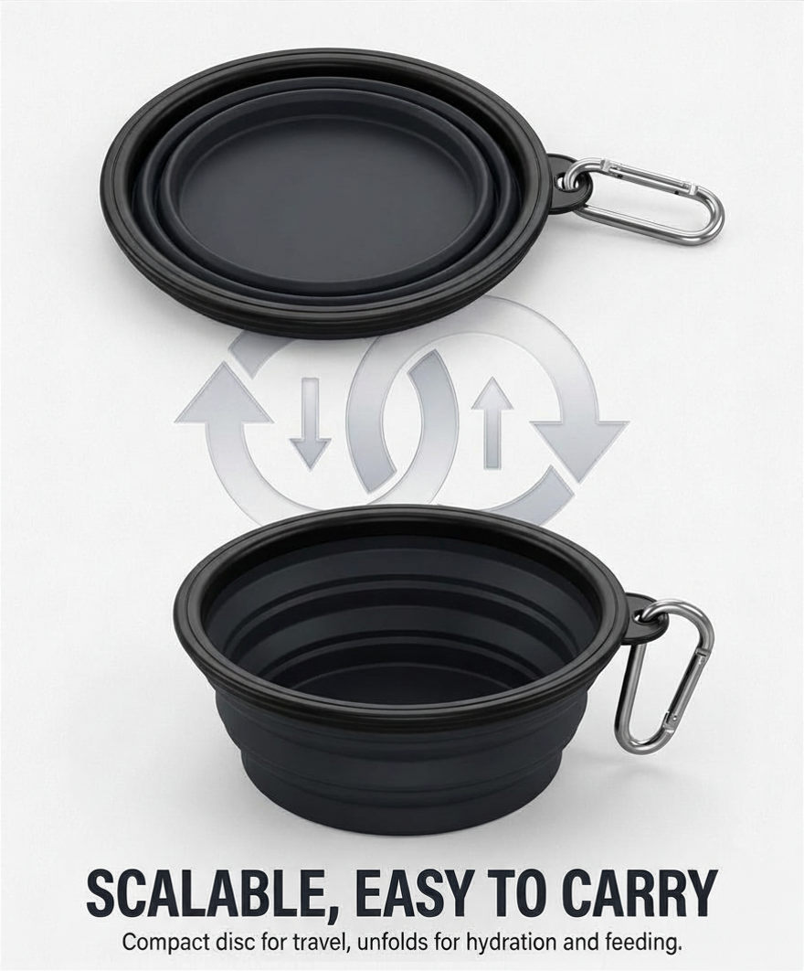 Portable Collapsible Pet Travel Bowl