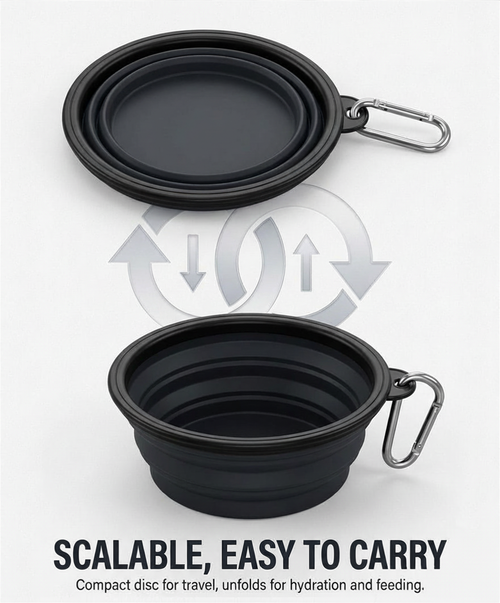 Portable Collapsible Pet Travel Bowl